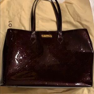 Louis Vuitton Willshire Patent Merlot Leather.